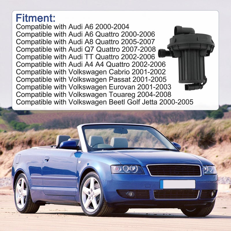 JDMSPEED New Secondary Air Pump Smog Air Pump 06A959253B Replacement For Audi A4 A6 A8 Q7 VW Jetta - Image 2
